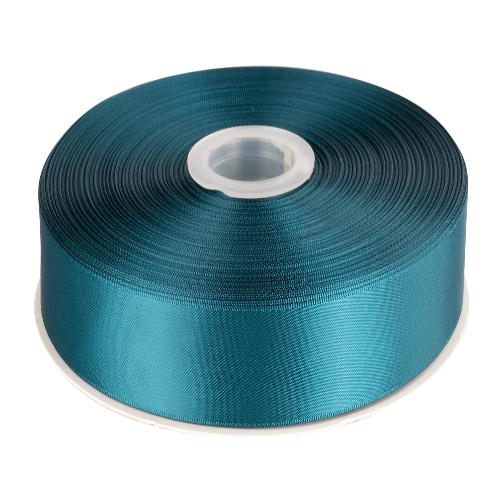 1" Inch Double Faced Satin Ribbon Solid Polyester Ribbon for Gift Wrapping, Crafts, Hair Bows, Wedding Party Decaration, Baby Shower Decoration Floral Arrangement (100 Yards, Teal)