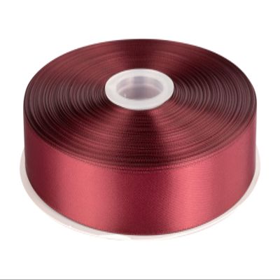 1" Inch Double Faced Satin Ribbon Solid Polyester Ribbon for Gift Wrapping, Crafts, Hair Bows, Wedding Party Decaration, Baby Shower Decoration Floral Arrangement (100 Yards, Burgundy)