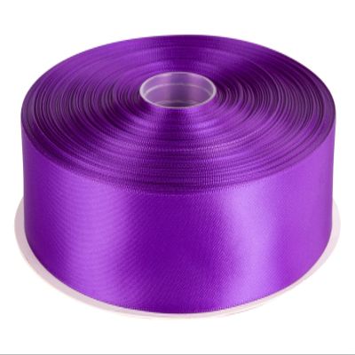 1-1/2" Inch Double Faced Satin Ribbon Solid Polyester Ribbon for Gift Wrapping, Crafts, Hair Bows, Wedding Party Decaration, Baby Shower Decoration Floral Arrangement (100 Yards, Purple)