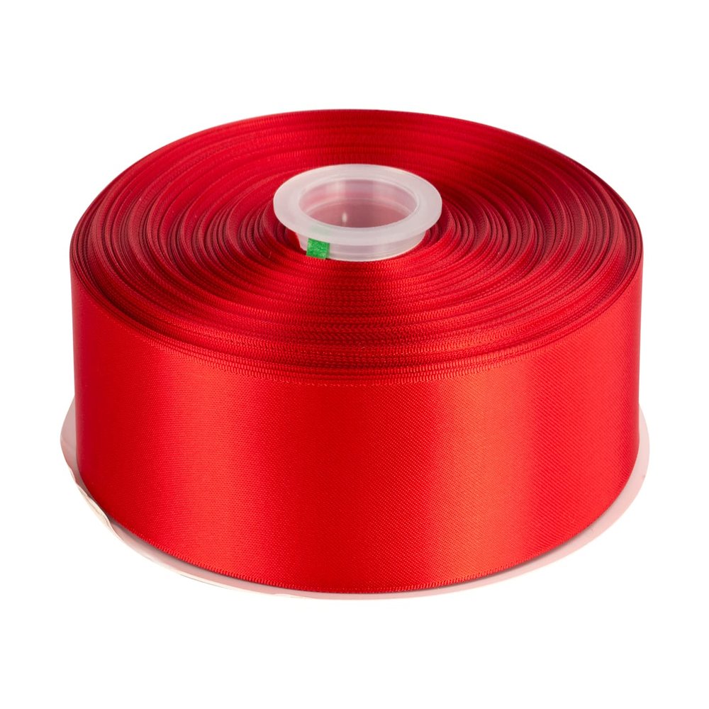 1-1/2" Inch Double Faced Satin Ribbon Solid Polyester Ribbon for Gift Wrapping, Crafts, Hair Bows, Wedding Party Decaration, Baby Shower Decoration Floral Arrangement (100 Yards, Red)