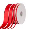 1-1/2" Inch Double Faced Satin Ribbon Solid Polyester Ribbon for Gift Wrapping, Crafts, Hair Bows, Wedding Party Decaration, Baby Shower Decoration Floral Arrangement (100 Yards, Red) view 4