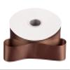 1-1/2" Inch Double Faced Satin Ribbon Solid Polyester Ribbon for Gift Wrapping, Crafts, Hair Bows, Wedding Party Decaration, Baby Shower Decoration Floral Arrangement (100 Yards, Brown) view 3