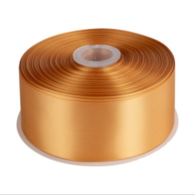 1-1/2" Inch Double Faced Satin Ribbon Solid Polyester Ribbon for Gift Wrapping, Crafts, Hair Bows, Wedding Party Decaration, Baby Shower Decoration Floral Arrangement (100 Yards, Old Gold)