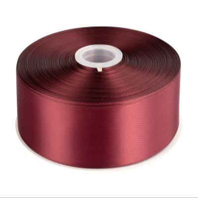 1-1/2" Inch Double Faced Satin Ribbon Solid Polyester Ribbon for Gift Wrapping, Crafts, Hair Bows, Wedding Party Decaration, Baby Shower Decoration Floral Arrangement (100 Yards, Burgundy)