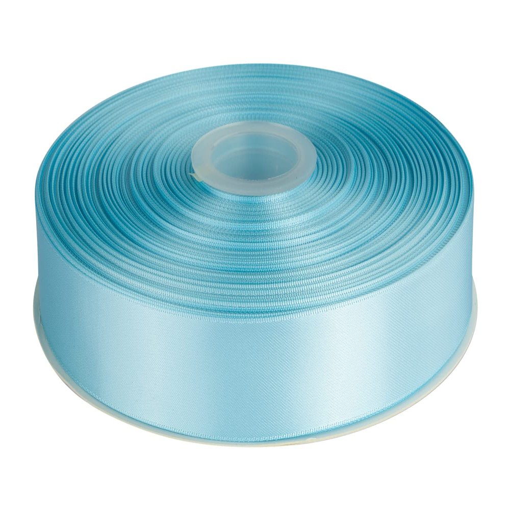 1" Inch Double Faced Satin Ribbon Solid Polyester Ribbon for Gift Wrapping, Crafts, Hair Bows, Wedding Party Decaration, Baby Shower Decoration Floral Arrangement (100 Yards, Lt. Blue)