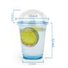 Golden Apple, color cups series 12oz 50sets Blue Plastic cups with Clear Dome lids with hole (50cups+50lids) BPA Free view 2