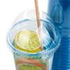 Golden Apple, color cups series 12oz 50sets Blue Plastic cups with Clear Dome lids with hole (50cups+50lids) BPA Free view 3