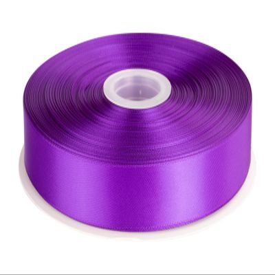 1" Inch Double Faced Satin Ribbon Solid Polyester Ribbon for Gift Wrapping, Crafts, Hair Bows, Wedding Party Decaration, Baby Shower Decoration Floral Arrangement (100 Yards, Purple)