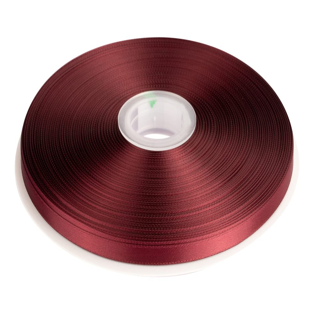 1/4" Inch Double Faced Satin Ribbon Solid Polyester Ribbon for Gift Wrapping, Crafts, Hair Bows, Wedding Party Decaration, Baby Shower Decoration Floral Arrangement (100 Yards, Burgundy)