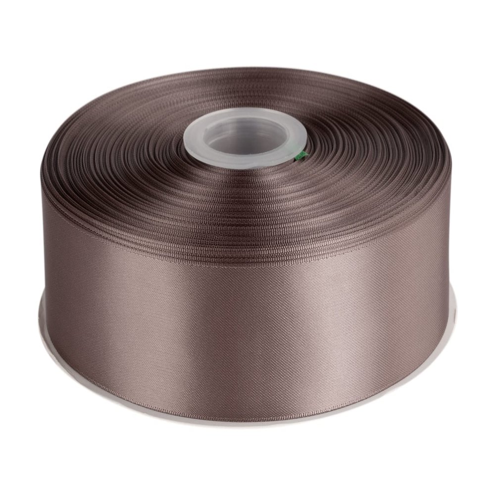 1-1/2" Inch Double Faced Satin Ribbon Solid Polyester Ribbon for Gift Wrapping, Crafts, Hair Bows, Wedding Party Decaration, Baby Shower Decoration Floral Arrangement (100 Yards, Chocolate Chip)