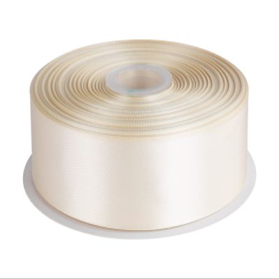 1-1/2" Inch Double Faced Satin Ribbon Solid Polyester Ribbon for Gift Wrapping, Crafts, Hair Bows, Wedding Party Decaration, Baby Shower Decoration Floral Arrangement (100 Yards, Ivory)