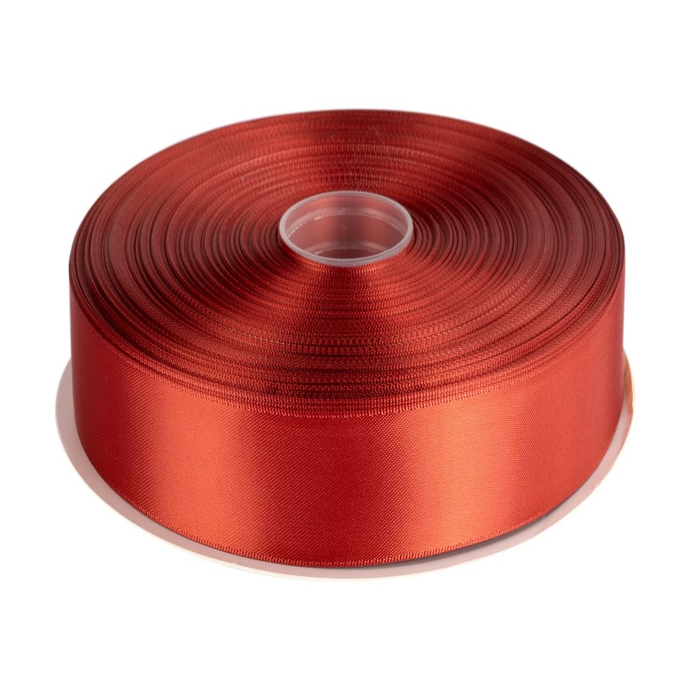 1" Inch Double Faced Satin Ribbon Solid Polyester Ribbon for Gift Wrapping, Crafts, Hair Bows, Wedding Party Decaration, Baby Shower Decoration Floral Arrangement (100 Yards, Rust)