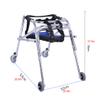 BBZY Height Adjustable Rollator Walker with Wheel and Seat One-Way Folding Mobility Aid for Rehabilitation Training of Children view 2