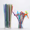 500 Pcs Flexible Disposable Plastic Drinking Straws, Individual Package 10.2 Inches Colorful Extra Long Bendy Party Fancy Straws view 4