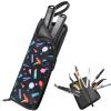 2 in 1 Heat Resistant Flat Iron Holder and Curling Iron Cover - Portable Neoprene Pouch with Silicone Mat for Hair Styling Tools, 13 x 5 Inches view 1