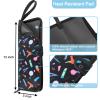 2 in 1 Heat Resistant Flat Iron Holder and Curling Iron Cover - Portable Neoprene Pouch with Silicone Mat for Hair Styling Tools, 13 x 5 Inches view 3