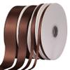 1/4" Inch Double Faced Satin Ribbon Solid Polyester Ribbon for Gift Wrapping, Crafts, Hair Bows, Wedding Party Decaration, Baby Shower Decoration Floral Arrangement (100 Yards, Brown) view 4