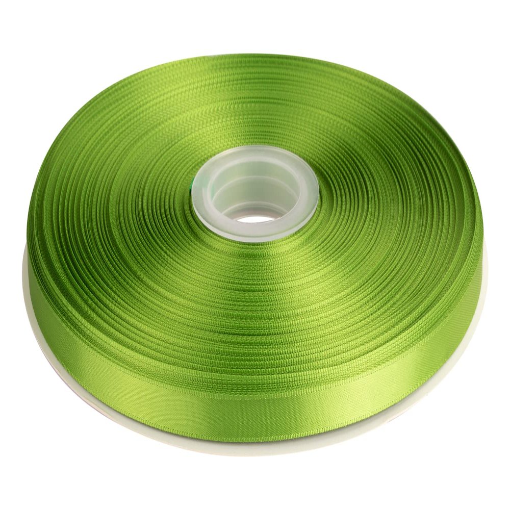 3/8" Inch Double Faced Satin Ribbon Solid Polyester Ribbon for Gift Wrapping, Crafts, Hair Bows, Wedding Party Decaration, Baby Shower Decoration Floral Arrangement (100 Yards, Kiwi)