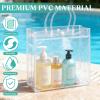 BadenBach 16 Pack Clear Gift Bags with Handles, 11" x 11" x 3.9" Large Reusable Plastic Party Favor Bags Bulk, Transparent PVC Tote Bag for Wedding, Birthday, Valentine's Day, Boutique (282810 cm) view 4