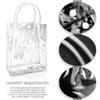 BadenBach 24 PCS Small Clear Gift Bags with Handle,9.1" x 6.7" x 2.8",Transparent Plastic Gift Wrap Bags Reusable Clear Party Favor Goodie Bag for Boutique Wedding Birthday Baby Shower Valentine's Day view 3