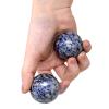 1.57in Feng Shui Stone Baoding Balls Chinese Health Exercise Stress Balls with Gift Box Blue Stripe view 3