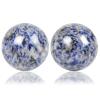 1.57in Feng Shui Stone Baoding Balls Chinese Health Exercise Stress Balls with Gift Box Blue Stripe view 4