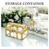GALPADA 10pcs Golden Treasure Chest Candy Boxes, Plastic Wedding Favor Containers, Party Supplies for Storage, 2.95x2.04x1.96 Inch view 2