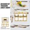 GALPADA 10pcs Golden Treasure Chest Candy Boxes, Plastic Wedding Favor Containers, Party Supplies for Storage, 2.95x2.04x1.96 Inch view 4