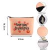 VAMSII Peach Makeup Bag Love You To Peaches Funny Peach Gift Bags Themed Gifts Fruit Pun Gifts Lover (love you to peaches) view 2