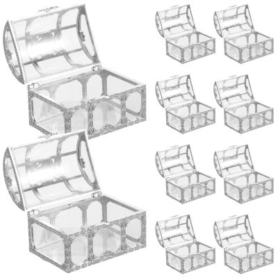Treat 10pcs valentine treat boxes Treasure Chest Candy Boxes Candy Containers Wedding Favor Boxes Clear Boxes Storage bridal shower favor boxes Case wedding candy box Baby