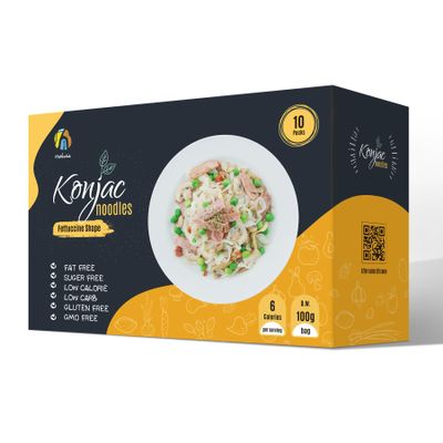 Hethstia Konjac Noodle Low-Carb Fettuccine Shirataki Noodles Keto Low Calorie Pasta Gluten Free, Vegan, Paleo-Friendly (5 oz, 10-Pack)