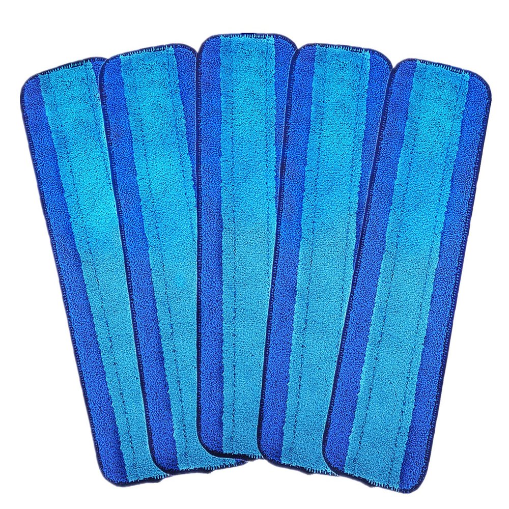 Xindejia 18" Microfiber Mop Replacement Pads for Dry/Wet Mop Floor Cleaning Pad Compatible with Bona Floor Care System (5 Pack)