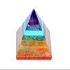 Jet Chakra Bonded Gemstone Pyramid Approx. 1.5" Earth Elements Reiki Symbol Pentacle Gemstone Healing Vastu Chakra Balancing Pyramid Good Luck Image is JUST A Reference (CHAKRA BONDED TURQUOISE) view 1