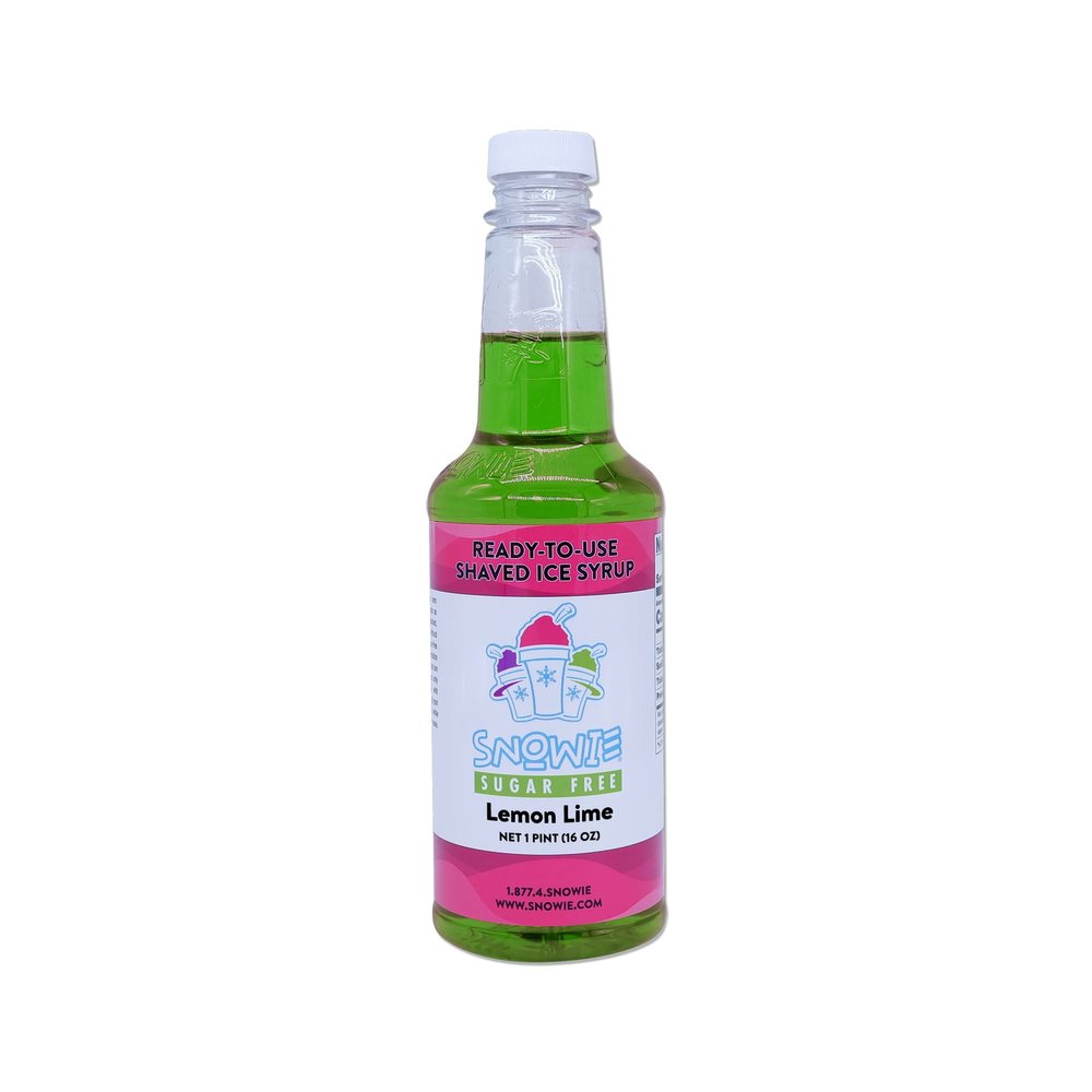 SNOWIE - Ready To Use Pints Sugar Free, Lemon Lime (Sucrose), 16 Fl Oz (Pint)