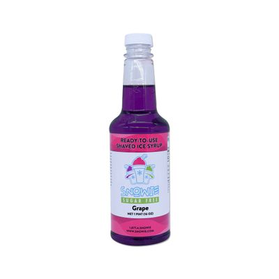 SNOWIE - Ready To Use Pints Sugar Free, Grape (Sucrose), 16 Fl Oz (Pint)