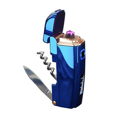 Multifunction Electric Lighter USB Rechargeable with Dual Arc, Flameless and Windproof