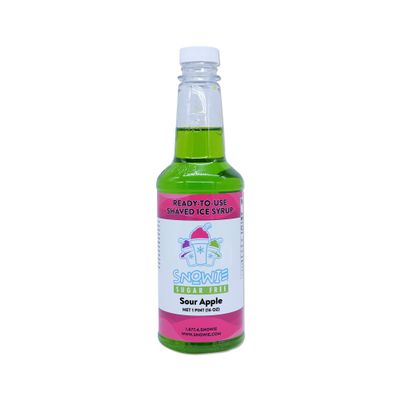 SNOWIE - Ready To Use Pints Sugar Free, Sour Apple (Sucrose), 16 Fl Oz (Pint)