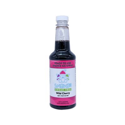 SNOWIE - Ready To Use Pints Sugar Free, Wild Cherry (Sucrose), 16 Fl Oz (Pint)