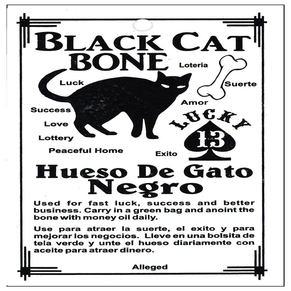 AURA VARIETY 6 PCS Black CAT Bone Faux-IMITACIN DE Hueso DE GATO Negro