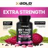 Beet Root Extract - 12000mg 20x Concentrated Beet Root Capsules Supplement w/Black Pepper - High Nitrates - Natural Nitric Oxide Booster - Highly Concentrated & Bioavailable - Made in USA -180 Caps view 3