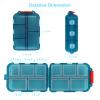 2PCS Travel Pill Box, Cute Pill Organizer, Small Pill Case, Portable Medicine Organizer for Purse, with 10 Compartments for Different Medicines view 3
