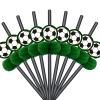 24PCS 3D Soccer Drinking Straws, Sports Party Decorations for Your Game Day,World Cup Night Supplies view 1