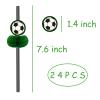 24PCS 3D Soccer Drinking Straws, Sports Party Decorations for Your Game Day,World Cup Night Supplies view 2