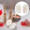 Ear Display Silicone Ear Model, 2pcs Simulation Human Ear Fake Ear Display Sample Piercing Practice Body Parts Artificial Ear Model for Ear Piercing, Earrings Sample White- L Fake Ear Models view 2