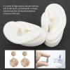 Ear Display Silicone Ear Model, 2pcs Simulation Human Ear Fake Ear Display Sample Piercing Practice Body Parts Artificial Ear Model for Ear Piercing, Earrings Sample White- L Fake Ear Models view 4