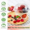 botogift 50 Sets 9 oz Clear Plastic Cups with Insert & Dome Lids(NO HOLE) - Disposable Parfait Cups with Lids for Fruit Yogurt Smoothie Iced Cold Drinks Dips and Veggies, No Leaking view 2