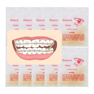 10Packs/1000Pcs Dental Orthodontic Elastics Latex Rubber Bands Monkey (3/8) 6.5OZ