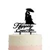 JuneLucky Happily Ever After Wedding Cake Topper,Bride & Groom Silhouette Cake Topper Acrylic Black Wedding Cake Topper Custom Mr & Mrs Cake Topper for Wedding Engagement Anniversary Party Favor view 3
