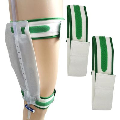 2PCS Catheter Leg Bag Holder Catheter Leg Strap Urinary Drainage Tube Holder Catheter Stabilization Device Anti Slip Anti Irritation Catheter Holder Green