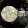1 to 50 Year Twisted Tree of Life Sobriety Coin - Gold Plated AA Chips & Medallions - 4 Year Sobriety Coin - White view 4
